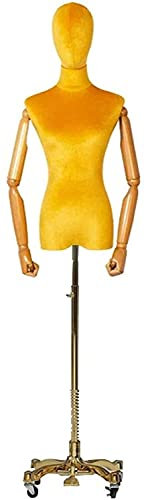 MRKU Schneiderpuppen-Zubehör, Schaufensterpuppe, goldenes Rollengestell, Kleiderregal, Modell, Schneiderpuppe, professionelle Schneiderpuppe