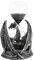 Juliana – Collection Mystic Legends – Sablier dragon noir et argenté – Décoration d'intérieur et cadeau d'inspiration mythique, fantastique et gothique.