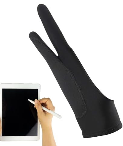 Digital Art Gloves - Tablet Gloves, Breathable Artist Gloves | Multifunctional Anti-Touch Painting Gloves, Drawing Tablet Gloves for Graphic Drawing, Tablet Pad Monitor Sketching & Painting, (Black)