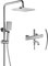 Thermostatischer Badewannenarmatur aus verchromtem Messing, mit drei Funktionen, Mischbatterie und Multifunktions-Handbrause, Duschsystem für Badezimmer (20,3 cm)