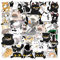 GlamRays Cute Aufkleber 100 Stück Schwarze Katzen Aufkleber Kawaii Ästhetische Aufkleber für Teenager Mädchen Erwachsene Katzen Aufkleber Wasserflaschen Aufkleber
