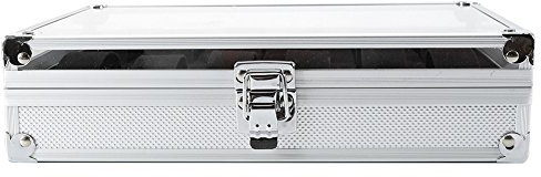 Aluminium-Uhrenbox, 1 Stück, 6 12 Gitterschlitze, Rec Je y, Splitterfarbener Aufbewahrungskoffer, Display, Neue Heimorganisation, Dekorationsgitter (12 Wege 26