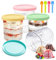 Forbabe 4er Behälter für Ninja Creami Deluxe Pints, Wiederverwendbar Eisbehälter für NC500 NC501 Serie Becher für Ninja Eismaschine mit 4 Löffeln Eiscreme Behälte mit Deckel für Ninja Creami Behälter
