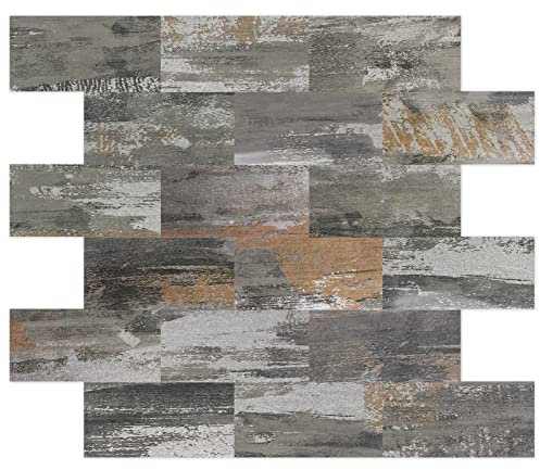 YZNAHRE 3D-Fliesenaufkleber Set – 10x PVC Wandfolie 34,3x29cm selbstklebend, wasserfest & schimmelresistent für Küche/Bad/Wohnzimmer, Modell A