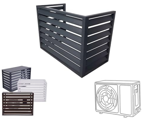 Pxkmouy 100*70*50(1.5P) cubierta aire acondicionado exterior Rejilla Para Aire Acondicionado Aluminio Puesto De Flores Impermeable ​Persianas Estante Para Plantas de alta capacidad de carga