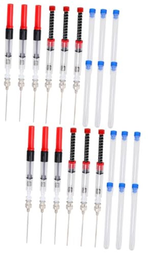 DOITOOL 2sets Ink Absorbing Tool for Fountain Pen Efficient Ink Refiller with Storage Bottles Lightweight and Compact for Easy Refill 6pcs*2