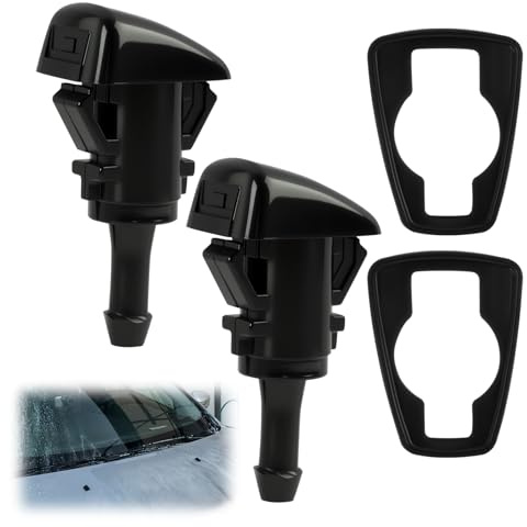 2 Piezas Boquillas De Limpiaparabrisas Delantero, Boquilla de limpiaparabrisas de plástico para automóvil, Compatible para una variedad de modelos de automóviles,5303833AA 55077460AA
