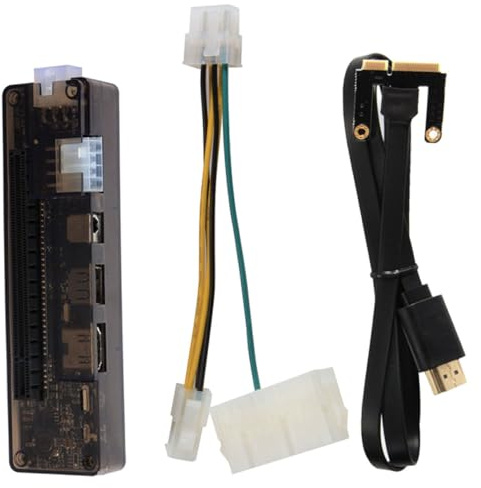 Garneck Pci-E External Laptop Graphics Card Docking Station Mini Pci-E Version Portable Video Card Adapter for Laptop Expansion Compatible with Random Style