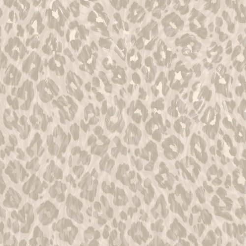Holden Leopard Print Wallpaper, Animal, Modern, Champagne (14461) | Wallcovering for living room, bedroom and hallway, rosette spot design, metallic shimmer detail, glam, luxury, elegant