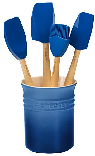 LE CREUSET Silicone Craft Series Set d'ustensiles avec Pot en grès 5 pièces Marseille