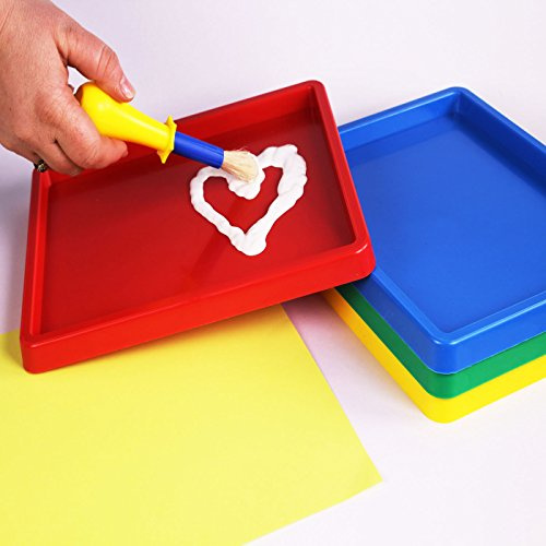 Paint & Inking Large Coloured Plastic Art Mixing Tray for Painting Pack of 4 by BCreative®