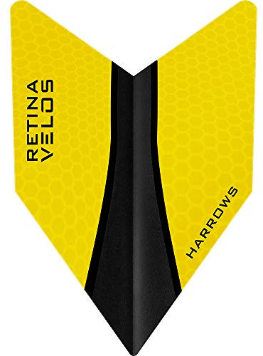Harrows Retina-X Dart-Flights, extra stark, Velos, 1 Set (3 Stück) (gelb)