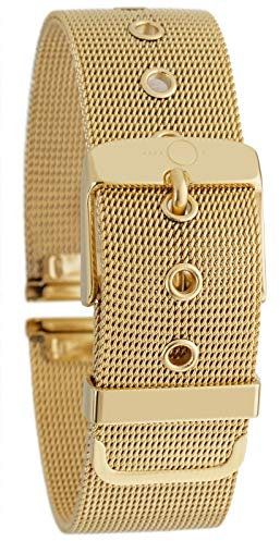 BandOh massives 22mm Edelstahl Milanaise Uhren Armband mit Dornschließe IP Gold