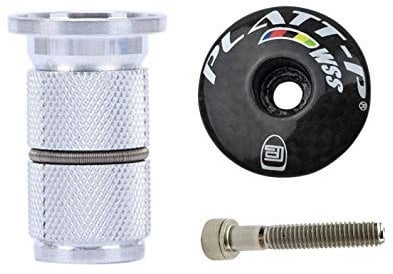 PLATT Carbon Aheadkappe Vorbau Steuersatz Kappe mit Aluminiumlegierung Kompressor Expander 1 1/8 Zoll
