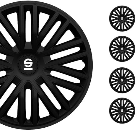 Sparco Radzierblenden Bergamo - 14-Zoll - Schwarz - Satz mit 4 Stück
