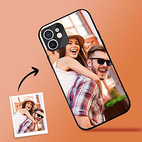 VEELU Personalisierte Handyhülle mit Eigenem Foto Bedrucken für iPhone Xr Schutzhülle Bild Selbst Gestalten rutschfest Wasserdicht Weich Lustiges Geschenk für Freunde Kollegen Weihnachten Geburtstag