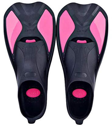 N / A Pinne da Piscina Unisex-Adulto Leggero Pinne Snorkeling Corte Pinne Allenamento Nuoto - Rosso, S