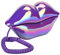Vbestlife Kreatives Telefon, violette Lippen, galvanisiertes Festnetztelefon, modisches Desktop-Telefon, für Freund, für Home Office