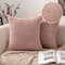 MIULEE 2er Set Kissenbezug Kordissen Dekokissen Kissenbezüge Kissenhülle Zierkissen Überwurf Sofakissen Deko Weich Couchkissen Bezug für Sofa Stühle Schlafzimmer 40x40 cm Rosa