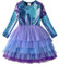 VIKITA Robe de Fille Sirène Princesse Éclat de Couleur Tulle Tutu Vêtements Enfant Lh4599 4-5 Ans