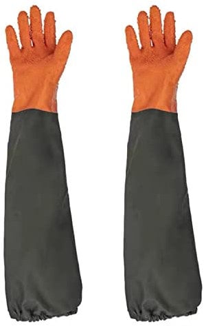 Waterproof Long Sleeve Gloves Anti Slip Pond Cleaning Gardening Fishing Gloves 70cm Extra Long Arm Sand Beach Farm Car Washing Kitchen Oil Proof Work Gloves Reusable Hand Protective Gloves