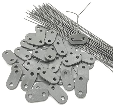 SMKGNOME Lot de 50 Fixation Brise Vue - Serre-câbles pour Filet d'ombrage, Pare-Vue, Filet de Protection de clôture (Grey)