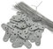 SMKGNOME Lot de 50 Fixation Brise Vue - Serre-câbles pour Filet d'ombrage, Pare-Vue, Filet de Protection de clôture (Grey)