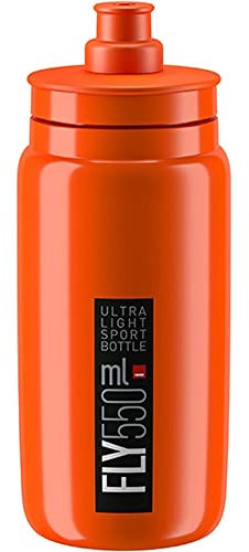 Elite Bidon Fly Orange Logo Sport, Noir (Noir), 550ml