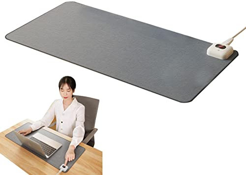 Amesor Souris Chauffant -Bureau Chauffant - Souris Chaud - Souris avec Fonction Chauffante,Bureau Chauffant en Cuir PU Confortable Et .Taille:10,23×20,47in