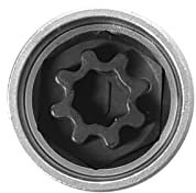 caigou Clé à douille à vis antivol outil de sécurité maître écrou de roue de verrouillage clé 809/J 17mm remplacement de douille pour Audi A6 A3 A4 A5 TT