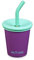 Lean Kanteen Kid Cup Tasse en acier inoxydable avec couvercle à paille 284 ml Raisin scintillant