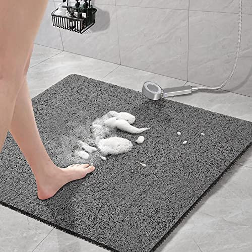 ROIMOE Duschmatte rutschfest Quadratisch, PVC-Luffa Duschmatte Komfort Sicherheits Duschmatten Massage Anti-Rutschmatte für Nassbereiche Schnell Trocknend Leichte Reinigung (80 x 80 cm)