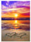 5D Diamond Painting Landschaften und Natur 40x50 cm - Sonnenuntergang am Meer für Valentinstag - Herz Liebe am Strand - Diamant Painting Bilder