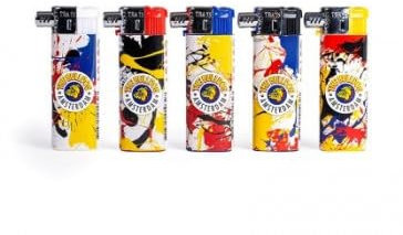 Juego de 5 mecheros electrónicos de pipa original The Bulldog Amsterdam, con boquilla lateral SPLASH