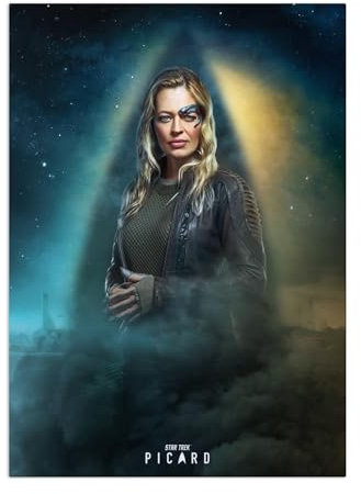 Displate Offiziell Star Trek MetallPoster Magnetische Befestigung Inklusive Lizenziert Bilder Hochwertiges Poster Star Trek Picard Seven of Nine Poster 67.5 cm x 48 cm