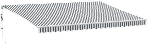 vidaXL Gelenkarmmarkise, Markise Ausziehbar Automatisch mit LED, Sonnenmarkise für Terrasse Balkon, Sonnenschutz Balkonmarkise Terrassenmarkise, Anthrazit Weiß 500x300cm