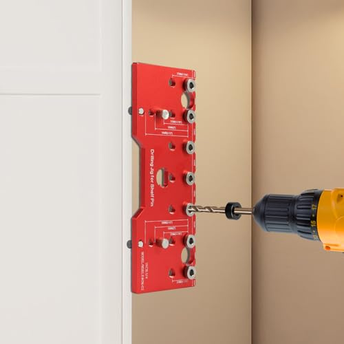Dima per Fori a Perno di Mensola Foppla Guida per Trapano Modello di Foratura per Fori Diretti Hardware per Armadietti Utensili per Lavorazione del Legno Accessorio per Utensili Elettrici con Sistema