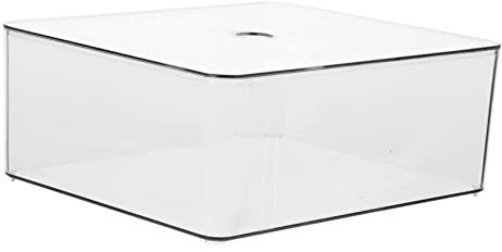 HOLIDYOYO Stackable Acrylic Makeup Organizer Box for Cosmetics Lipsticks Desktop Storage Lid Great for Jewelry and Household Organization