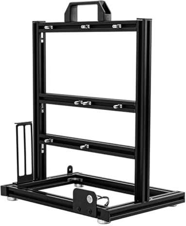 Sefdrert Aluminium-Open-Frame-Gehäuse Unterstützt ATX/M-ATX-Mainboard-GPU- Horizontal 240 Flüssigkeitskühler Gaming-Gehäuse Schwarz