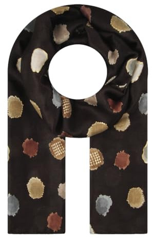 Majea - schmal geschnittenes Damen-Halstuch, dünner Schal, feines Halstuch, sommerlicher Damenschal, Damen Stola (880060) (braun 8)