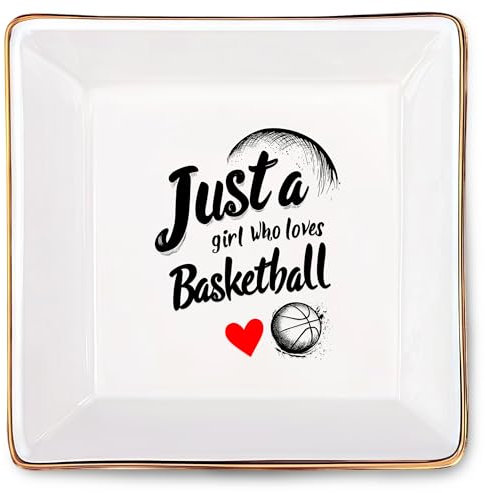BJDAMAI Basketball-Schmuck-Ringhalter, Basketball-Geschenke für Frauen, Teenager, Mädchen, Kinder, Basketball-Liebhaber, Themen-Dinge, Dekoration, Merch, Zuhause, Zimmer, Ringe, Ohrringe,