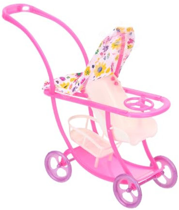 Abaodam Kinderwagen Spielzeug Miniatur Puppenwagen Für Realistisch Gestalteter Kinderwagen Niedlicher Puppenwagen Für Puppenhaus Dekoration Kreatives Modellspielzeug Für Baby Spielzeugwagen