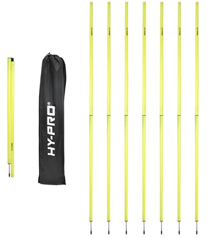 Hy-Pro Agility Pole Bastones de Slalom, Unisex, Amarillo, Talla única