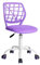 FurnitureR Esszimmer-Drehstühle, 1PC Küchenstuhl, gepolsterter Stuhl, Drehstuhl, bequemer Stuhl mit Rädern, Rückenlehne, armloser Stuhl für Esszimmer, Wohnzimmer, Lila