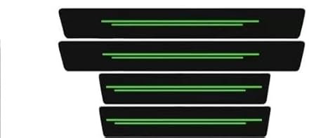 ZTYUANHANG 4 Pezzi Fibra Carbonio Guardia Porta Soglia, per Fiat Tipo 5 Portes 357 I 2016-2020 battitacco Auto Fibra Carbonio Battitacco Prevenire L'Usura AntiGraffio,Green