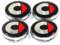GPKFOLQM 4 Pezzi Auto Coprimozzi, per Smart Fortwo Forfour 450 451 454 453 60MM Auto Ruote Centro Cerchi Copricerchi Cerchioni Copertura Antipolvere Copri Ruota Trim,A