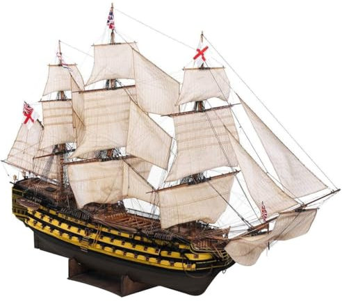 BuildCubes 3D Holzpuzzle für Erwachsene, 1/200 HMS Victory Segelschiff 3D Holz Modell Bausatz, 200+PCS Schiff Holzpuzzle Steampunk Schlachtschiff 3D Puzzle Holz Kampfschiff Geschenk