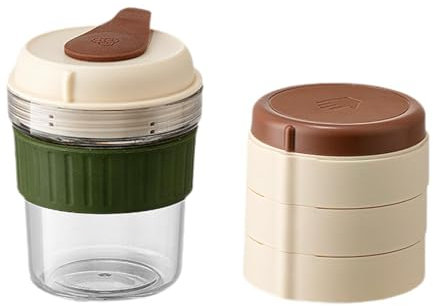 SiaBiced Café con Bandeja de Hielo con Vaso de Tapa para Adultos Copa de Bebidas Heladas