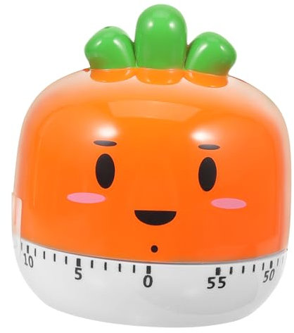 VINTORKY Minuterie Cuisine Mécanique De Carotte, Minuterie Manuelle, Outil De Compte à Rebours Créatif, Matériau Robuste, pour Cuisson Et Gestion du Temps Domestique