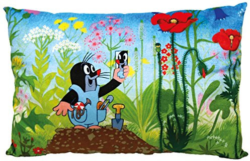 Maulwurfshop - 1531 - Der Kleine Maulwurf Microvelours-Kissen Kissen Kuschelkissen Motivkissen Motiv Hose klein 32x21cm
